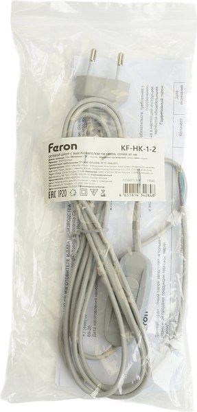 Шнур сетевой Feron KF-HK-1-2 / 51040
