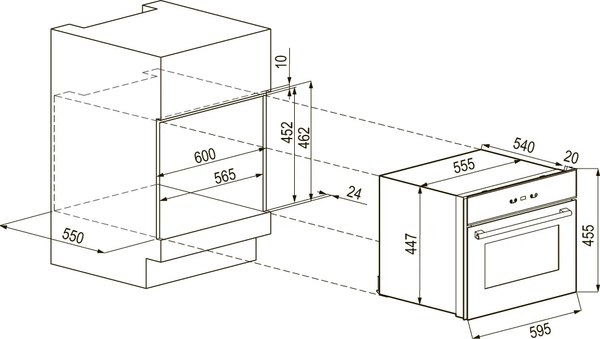 Встраиваемый винный шкаф Krona Baden 45/24 BL / КА-00006677