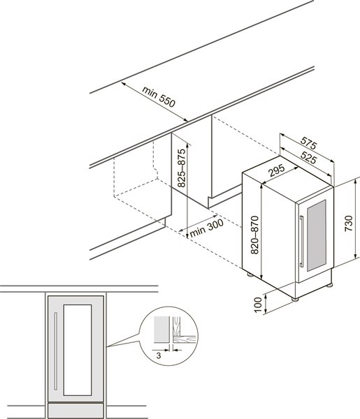 Встраиваемый винный шкаф Krona Baden 82/17 BL / КА-00006679