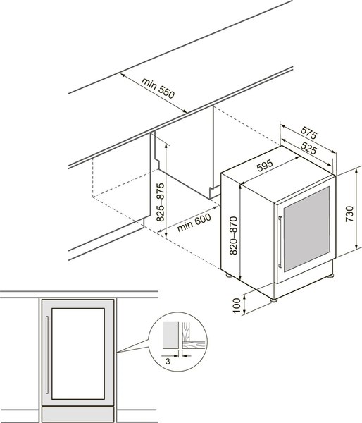 Встраиваемый винный шкаф Krona Baden 82/46 IX / КА-00007757