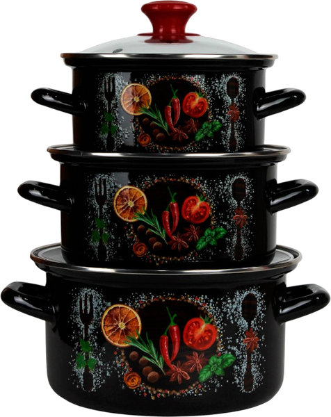 Набор кастрюль КМЗ Кулинарные фантазии-1-Экстра / 51904 - фото