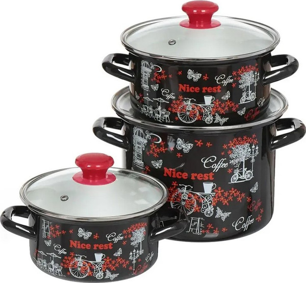 Набор кастрюль КМЗ Отдых-5-1-Люкс / 92315 - фото