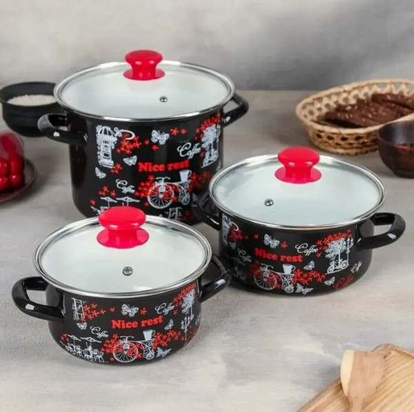 Набор кастрюль КМЗ Отдых-5-1-Люкс / 92315