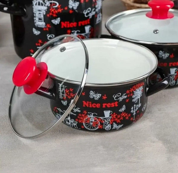 Набор кастрюль КМЗ Отдых-5-1-Люкс / 92315