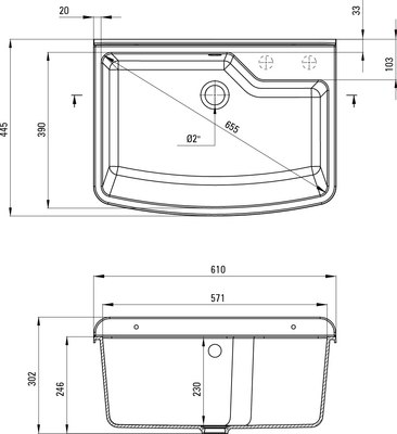 Мойка кухонная Deante Garden ZYT_310B