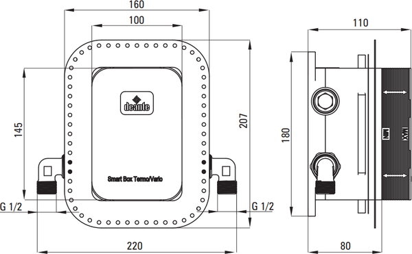 Душевая система со смесителем Deante Box BXYZDEBT