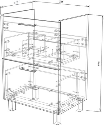 Тумба под умывальник Garda Stella 38 600(M)