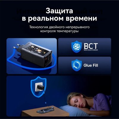 Зарядное устройство сетевое Baseus GaN6 Pro 100W EU / P10162705112-00
