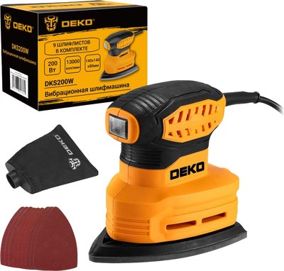 Вибрационная шлифовальная машина Deko DKS200W / 083-1200 - фото