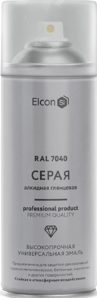 Эмаль Elcon Универсальная алкидная RAL 7040 глянцевый - фото