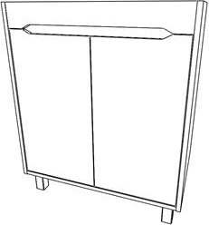 Тумба под умывальник Домино Classica 70 Loft без ящика DL5607T (бетон)