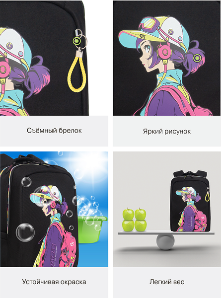 Школьный рюкзак Grizzly RG-566-7