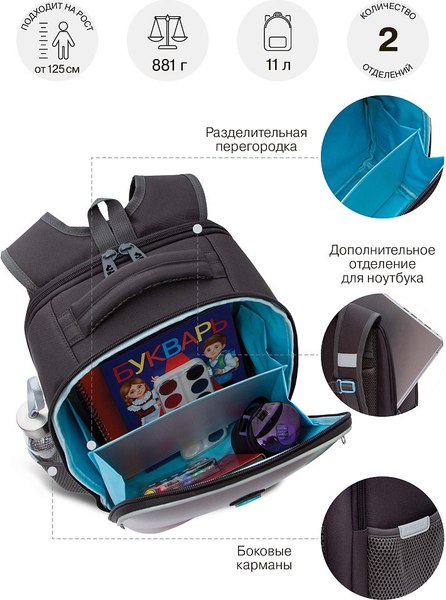 Школьный рюкзак Grizzly RAw-594-11