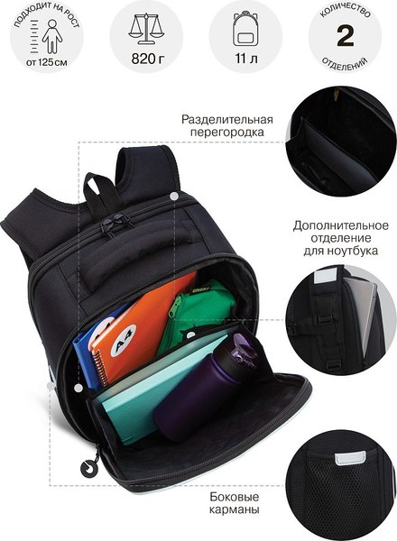 Школьный рюкзак Grizzly RAw-595-1