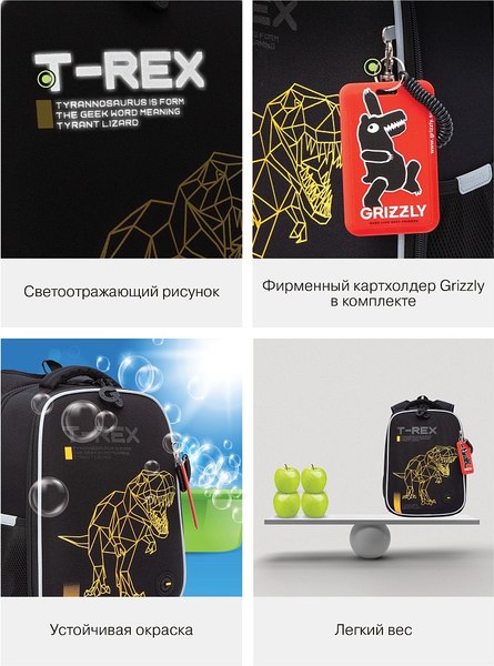 Школьный рюкзак Grizzly RAw-595-1