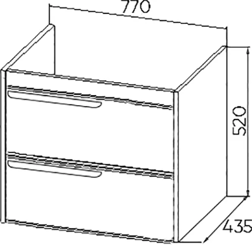 Тумба под умывальник Viant Кёльн 80 / VKEL80FOSD-T2YP