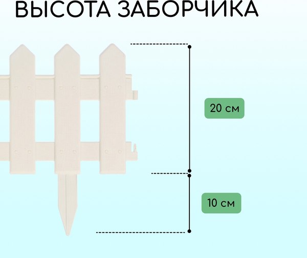 Изгородь декоративная Мастер Сад Палисадник 30x196см 4 секции / 2152310