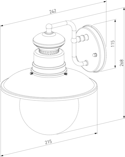 Бра уличное Elektrostandard Talli GL 3002D