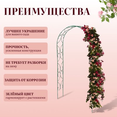 Арка садовая Sima-Land Узор-2 / 3538835