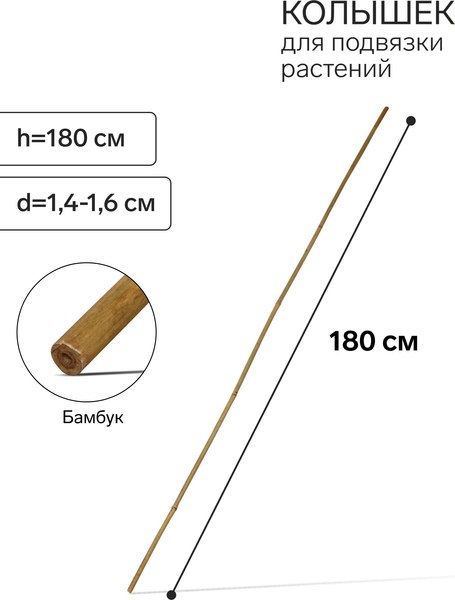Опора для растений GREENGO Колышек 9150369