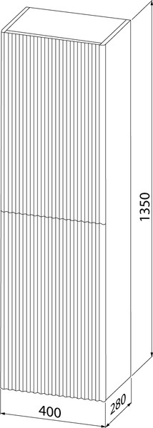 Шкаф-полупенал для ванной IDDIS Aiger AIG40W0i97