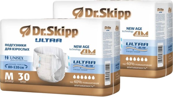 Подгузники для взрослых Dr.Skipp Ultra M