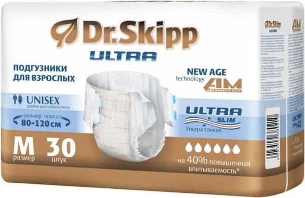 Подгузники для взрослых Dr.Skipp Ultra M
