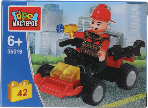 Конструктор Город мастеров Пожарный на машине / 35016-PZ - фото