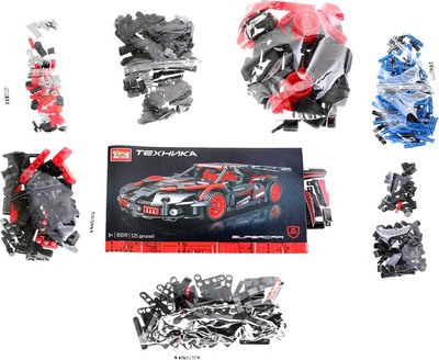 Конструктор инерционный Город мастеров Суперкар / 85019-ZH