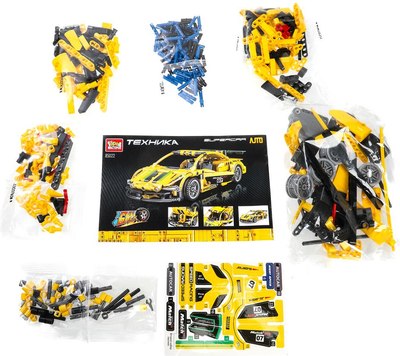 Конструктор инерционный Город мастеров Суперкар / 85022-ZH