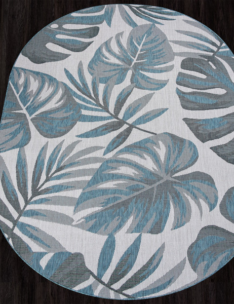 Циновка Merinos Kair S126-OVAL-BLUE