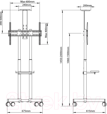 Стойка для ТВ/аппаратуры ARM Media PT-STAND-8
