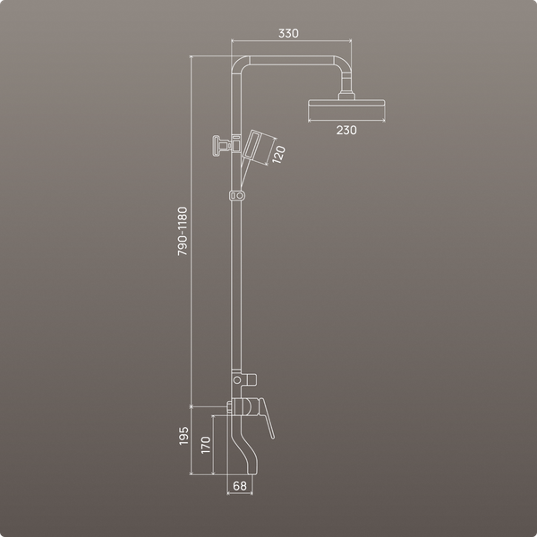 Душевая система РМС PL7CH-009DK