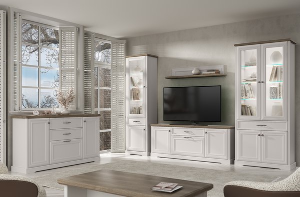 Шкаф с витриной Anrex Toscana 2V2D1S