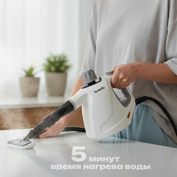 Пароочиститель Brevio EM-320D (белый)