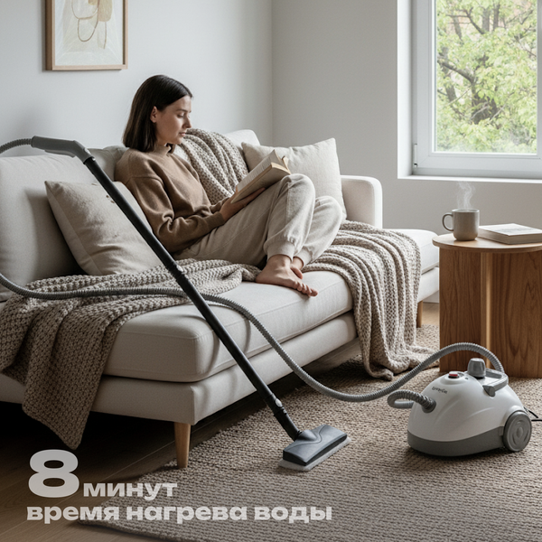 Пароочиститель Brevio EM-201 (белый)