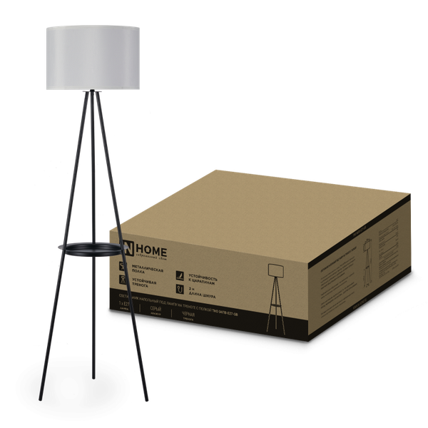 Торшер INhome ТНО 04ПВ-Е27-GB 230В / 4690612061559