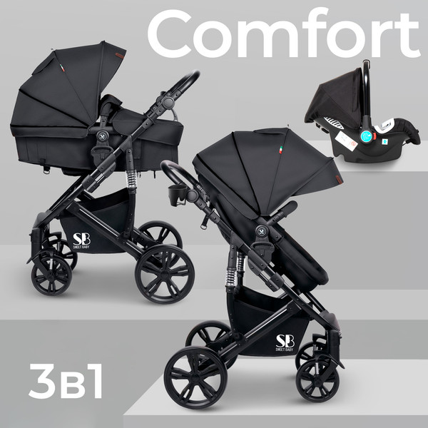 Детская универсальная коляска Sweet Baby Comfort / 3в1