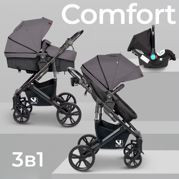 Детская универсальная коляска Sweet Baby Comfort 3в1