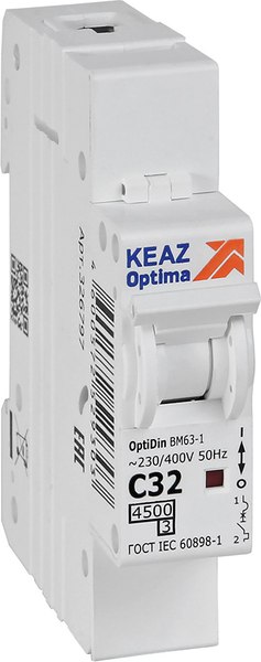 Выключатель автоматический КЭАЗ OptiDin BM63-1C32-4.5-УХЛ3 / 326797 - фото