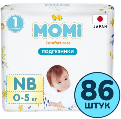 Подгузники-трусики детские Momi Comfort Care NB 0-5кг