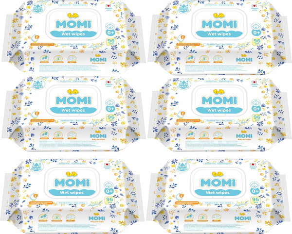 Влажные салфетки детские Momi 6x96шт