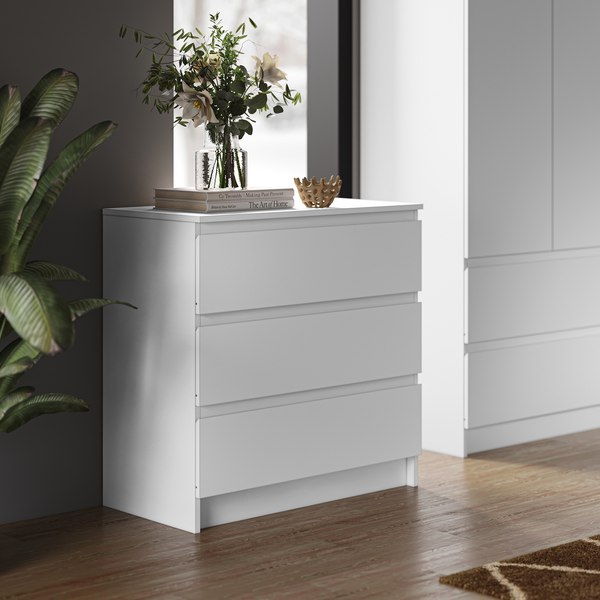 Комод Империал Оникс Вайт 3ящ