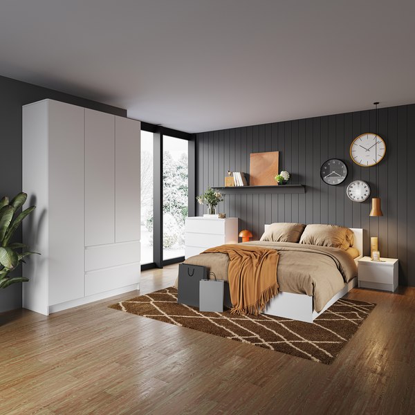 Комод Империал Оникс Вайт 3ящ