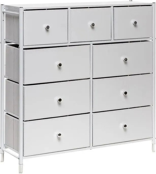Комод Импэкс Нирита/Хайди 9 ящиков (белый) - фото