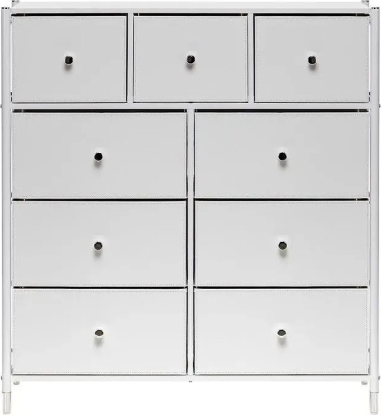 Комод Импэкс Нирита/Хайди 9 ящиков (белый)