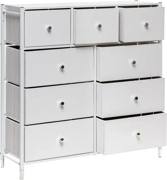 Комод Импэкс Нирита/Хайди 9 ящиков (белый)