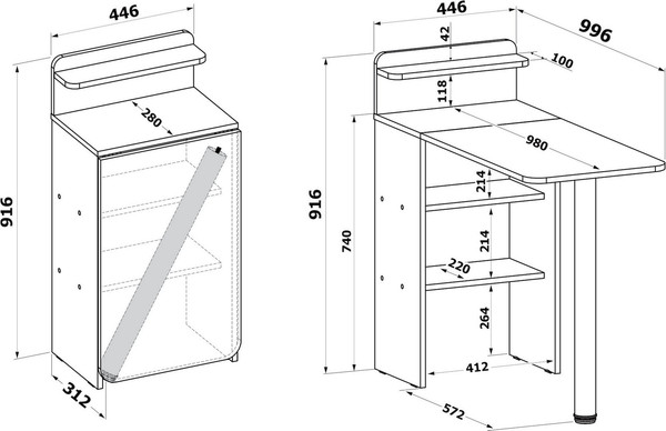 Письменный стол Сокол-Мебель СП-19