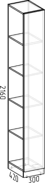 Стеллаж Интермебель Марсель 420 / МР-13