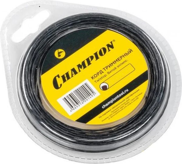 Леска для триммера Champion Ellipse Twist 1.6мм / C7098 - фото